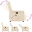 massagestol mikrofiberstof beige