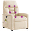 massagestol mikrofiberstof beige