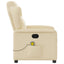 massagestol stof cremefarvet