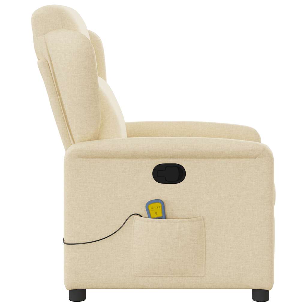 massagestol stof cremefarvet