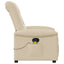 massagestol stof cremefarvet
