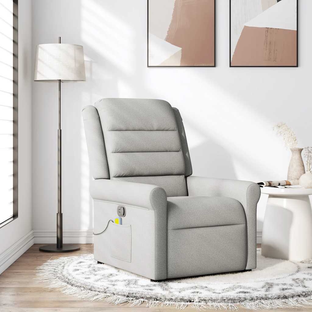 massagestol stof skygrå