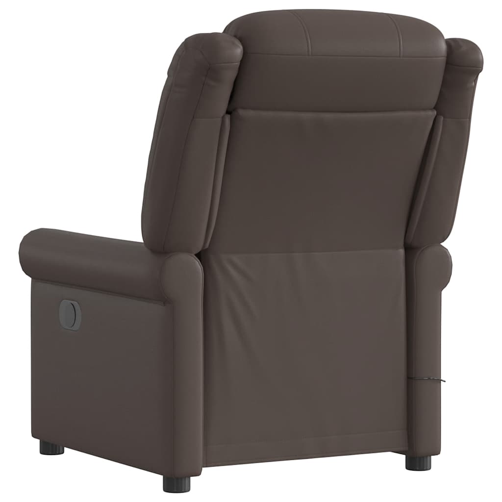 massagestol kunstlæder blank brun