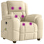 massagestol stof cremefarvet