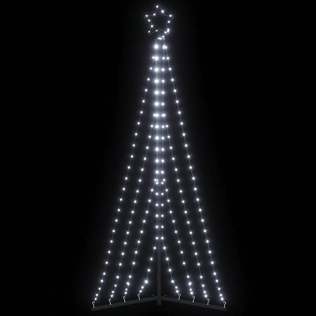 LED-juletræ 339 LED'er 182 cm koldt hvidt lys