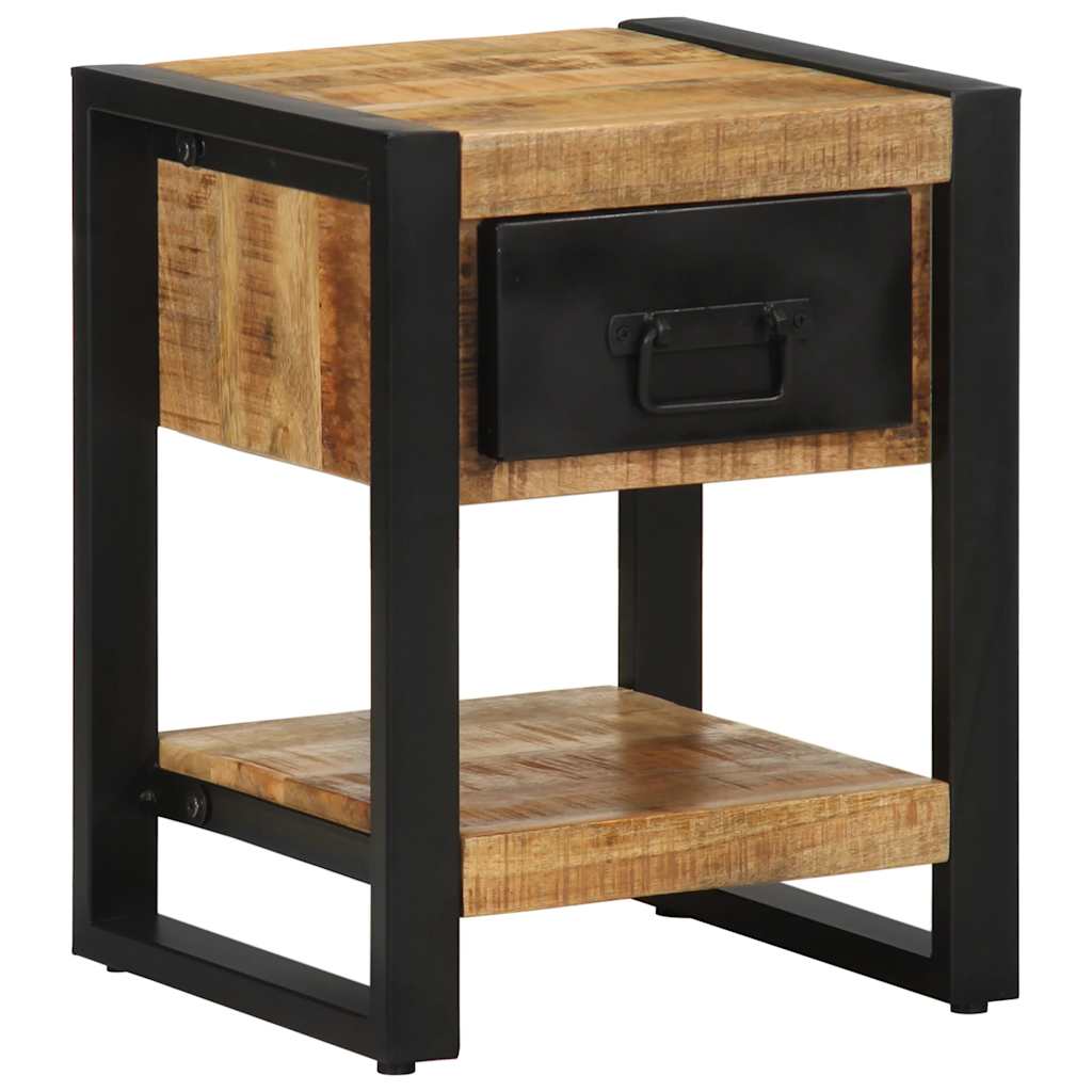 sengebord 35x34x45 cm massivt ru mangotræ