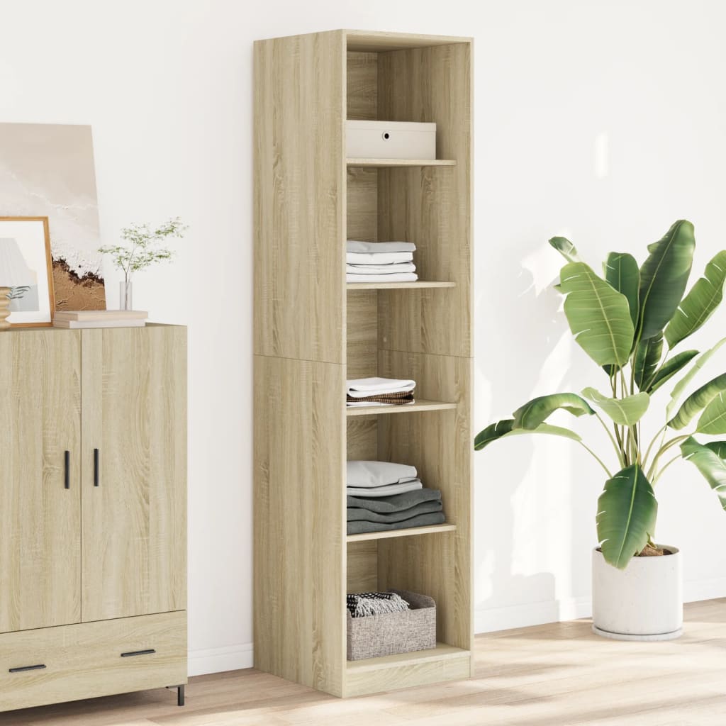 klædeskab 50x50x200 cm konstrueret træ sonoma-eg billede