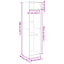 klædeskab 50x50x200 cm konstrueret træ grå sonoma-eg