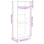 klædeskab 80x50x200 cm konstrueret træ gammelt træ-look