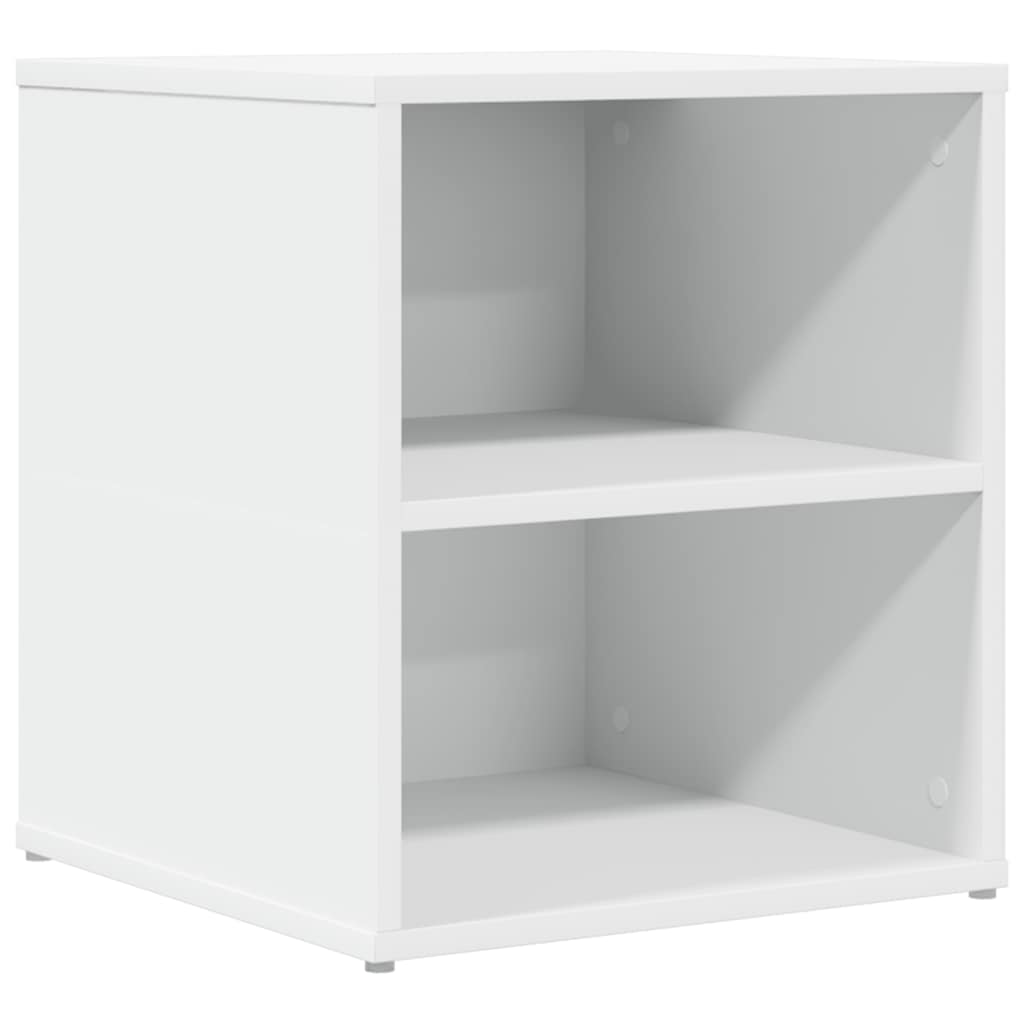 hjørneskab 160x40x45 cm konstrueret træ hvid