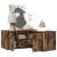 hjørneskab 160x40x45 cm konstrueret træ røget egetræsfarve