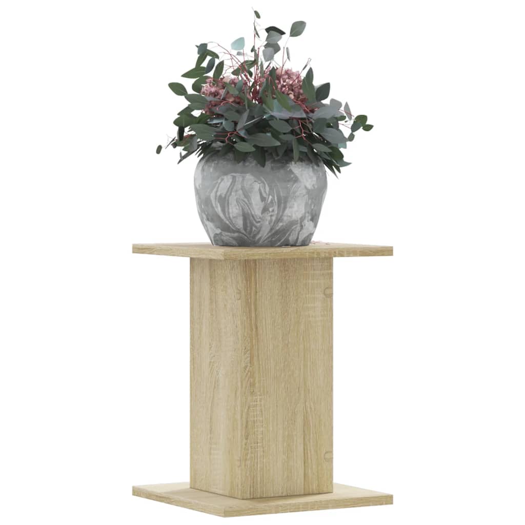 plantestativer 2 stk. 30x30x40 cm konstrueret træ sonoma-eg billede