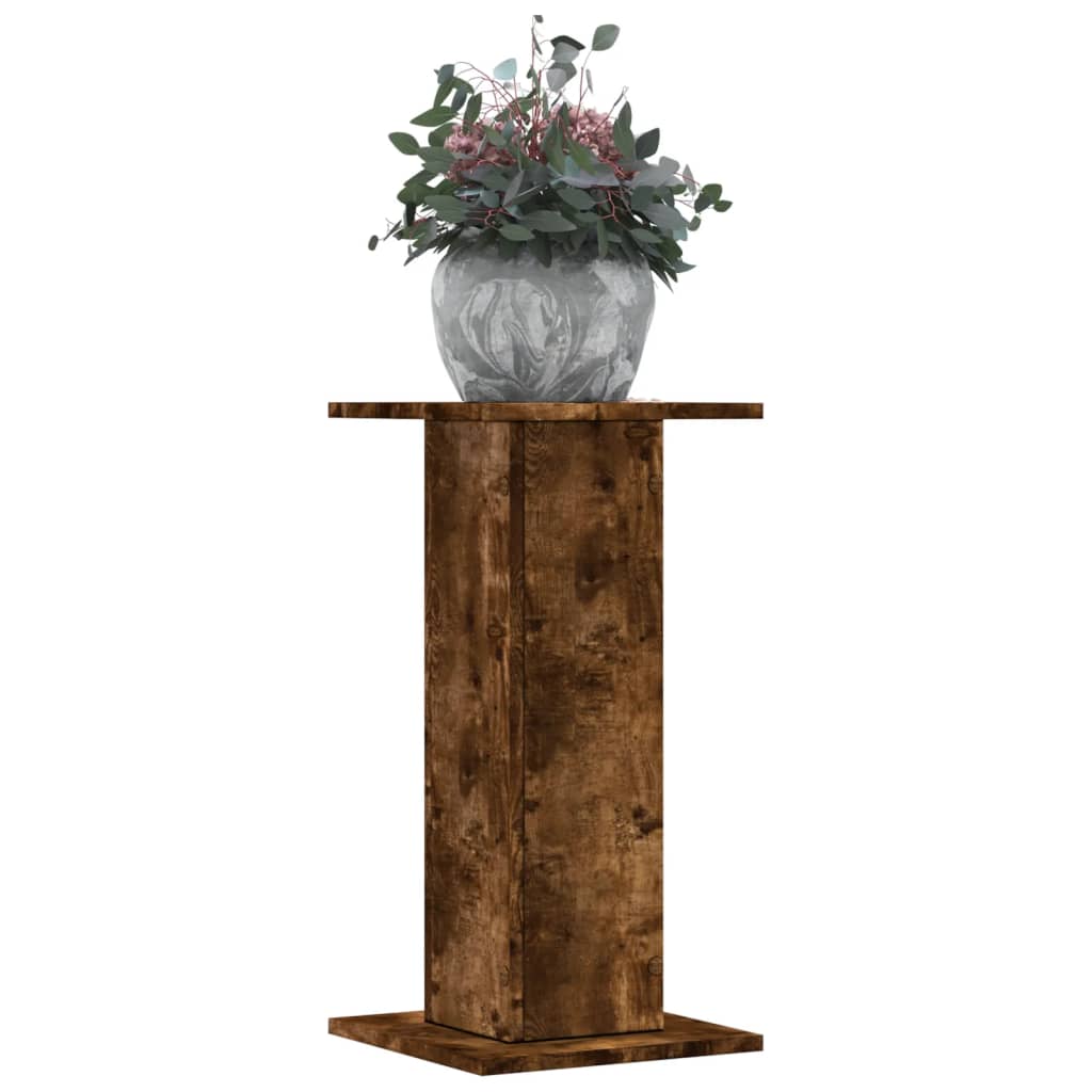 plantestativer 2 stk. 30x30x60 cm konstrueret træ røget eg billede