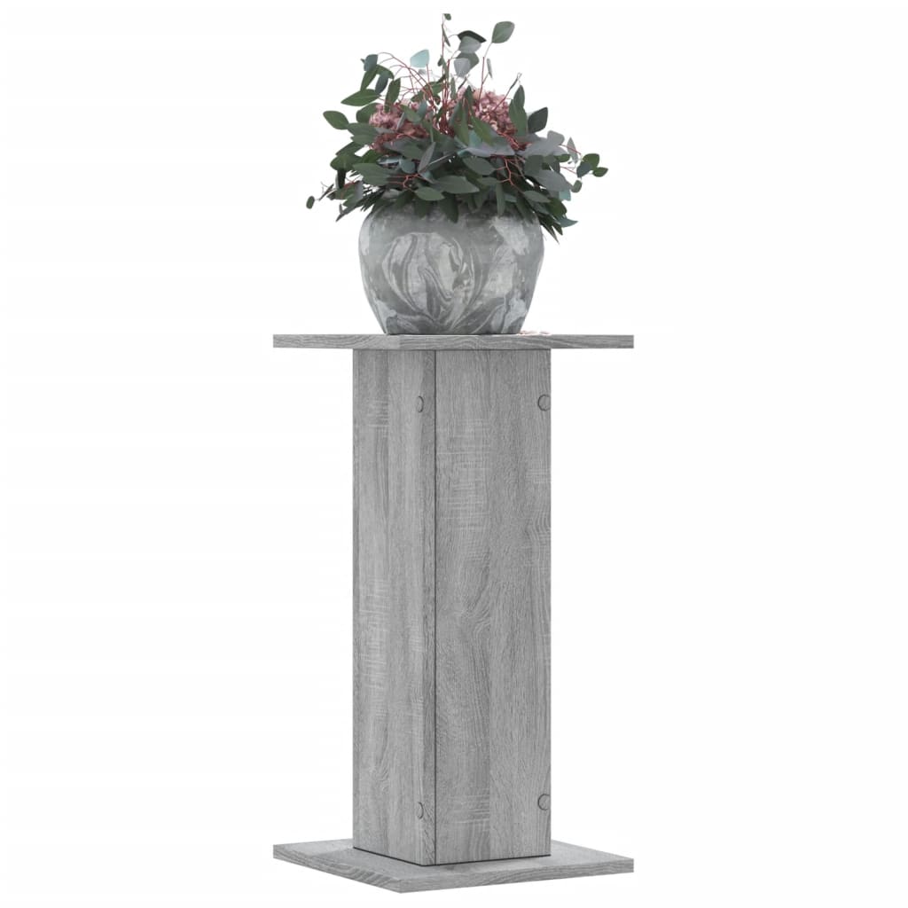 plantestativer 2 stk. 30x30x60 cm konstrueret træ grå sonoma-eg billede