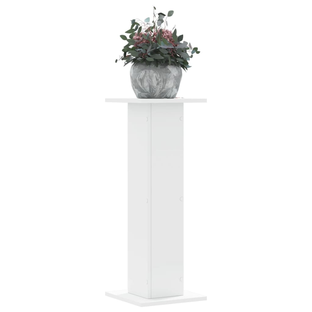 plantestativer 2 stk. 30x30x80 cm konstrueret træ hvid billede