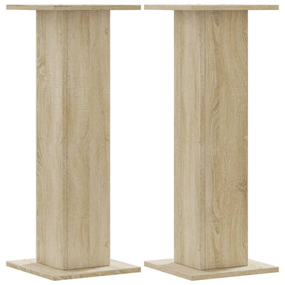 plantestativer 2 stk. 30x30x80 cm konstrueret træ sonoma-eg
