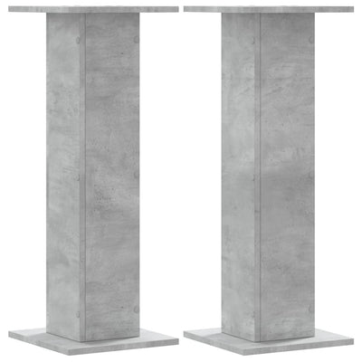 plantestativer 2 stk. 30x30x80 cm konstrueret træ betongrå