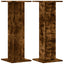 plantestativer 2 stk. 30x30x80 cm konstrueret træ røget eg
