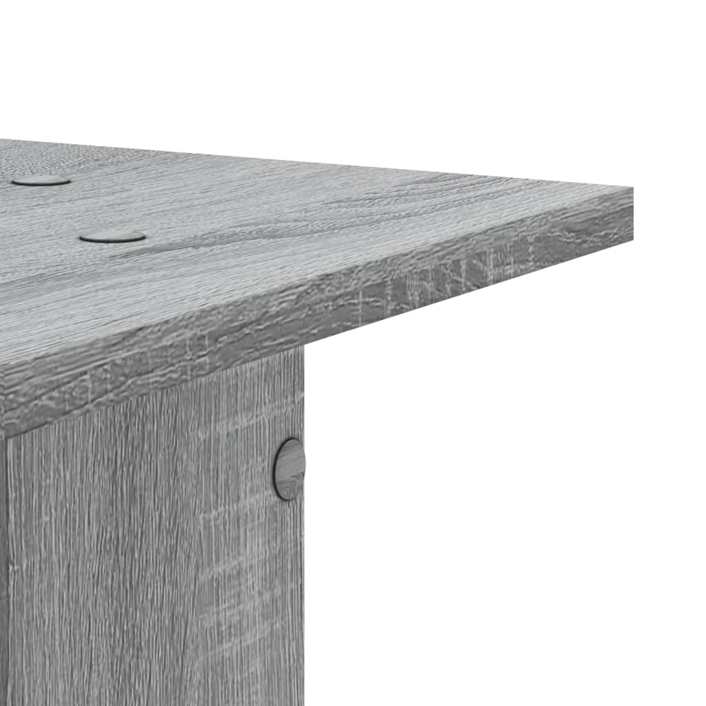 plantestativer 2 stk. 30x30x80 cm konstrueret træ grå sonoma-eg