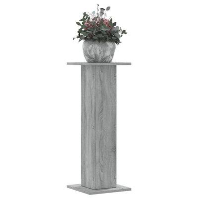 plantestativer 2 stk. 30x30x80 cm konstrueret træ grå sonoma-eg