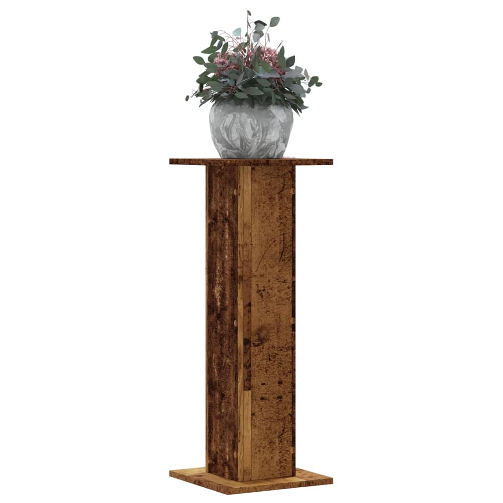 plantestativer 2 stk. 30x30x80 cm konstrueret træ antikt træ billede