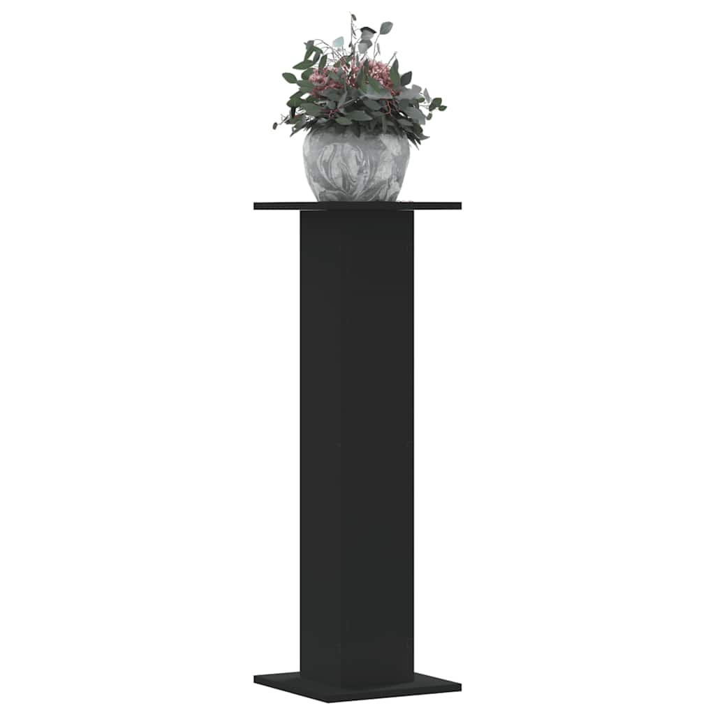 plantestativer 2 stk. 30x30x95 cm konstrueret træ sort billede