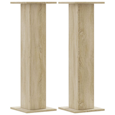 plantestativer 2 stk. 30x30x95 cm konstrueret træ sonoma-eg