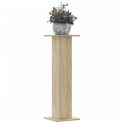 plantestativer 2 stk. 30x30x95 cm konstrueret træ sonoma-eg
