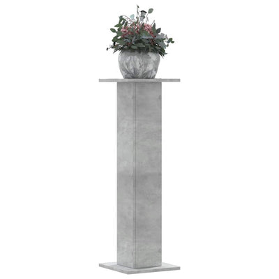 plantestativer 2 stk. 30x30x95 cm konstrueret træ betongrå