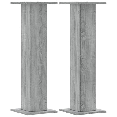 plantestativer 2 stk. 30x30x95 cm konstrueret træ grå sonoma-eg