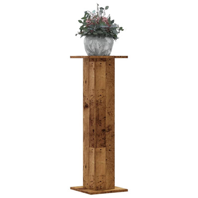 plantestativer 2 stk. 30x30x95 cm konstrueret træ antikt træ