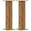 plantestativer 2 stk. 30x30x95 cm konstrueret træ egetræsfarve