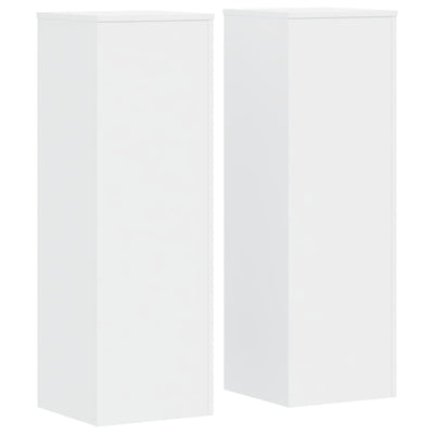 plantestativer 2 stk. 33x33x100 cm konstrueret træ hvid