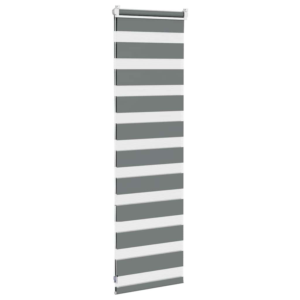 zebra persienne mørkegrå 40x100 cm stofbredde 35,9 cm polyester