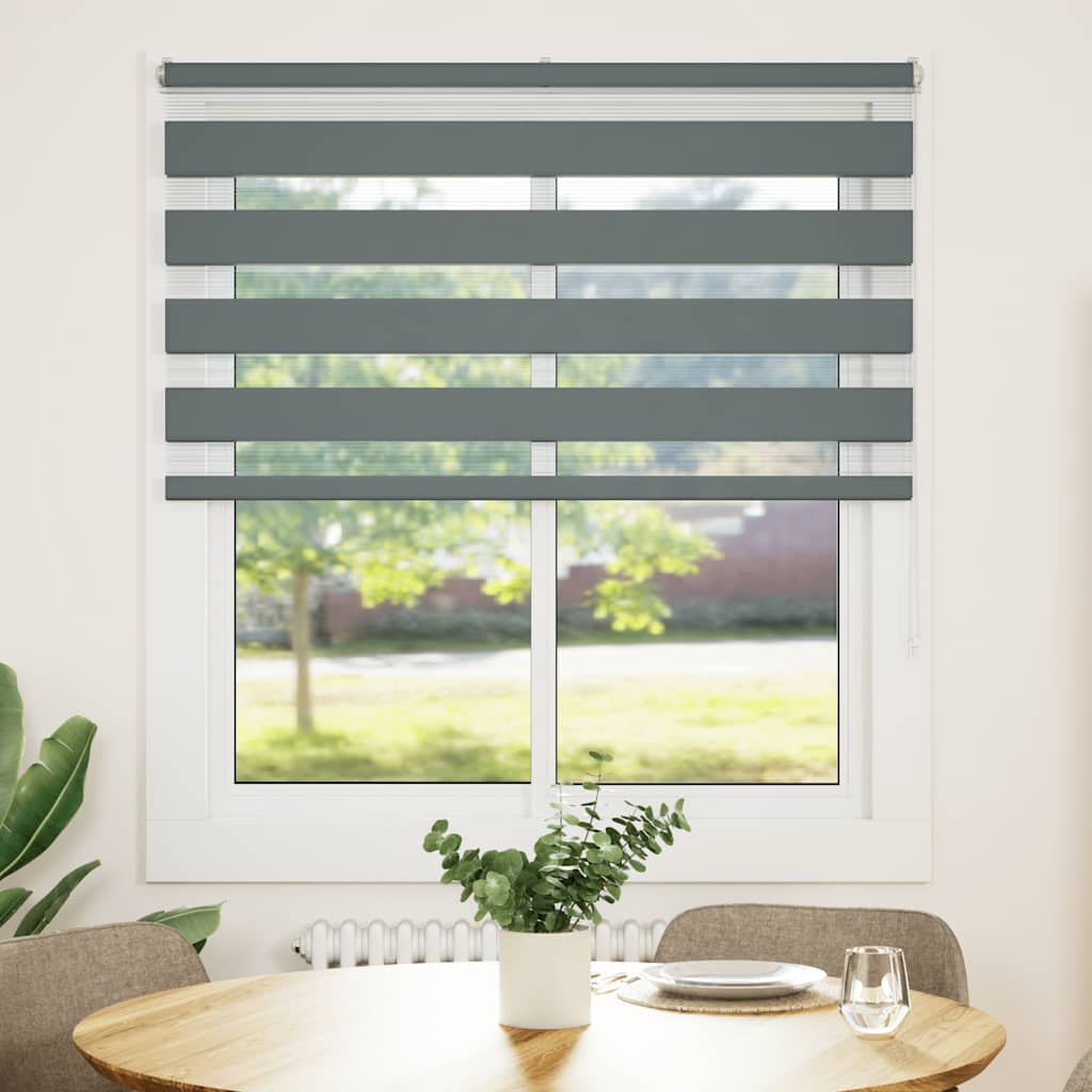 zebragardin mørkegrå 130x100 cm stofbredde 125,9 cm polyester