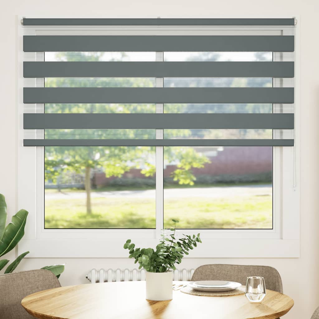 zebragardin mørkegrå 155x100 cm stofbredde 150,9 cm polyester