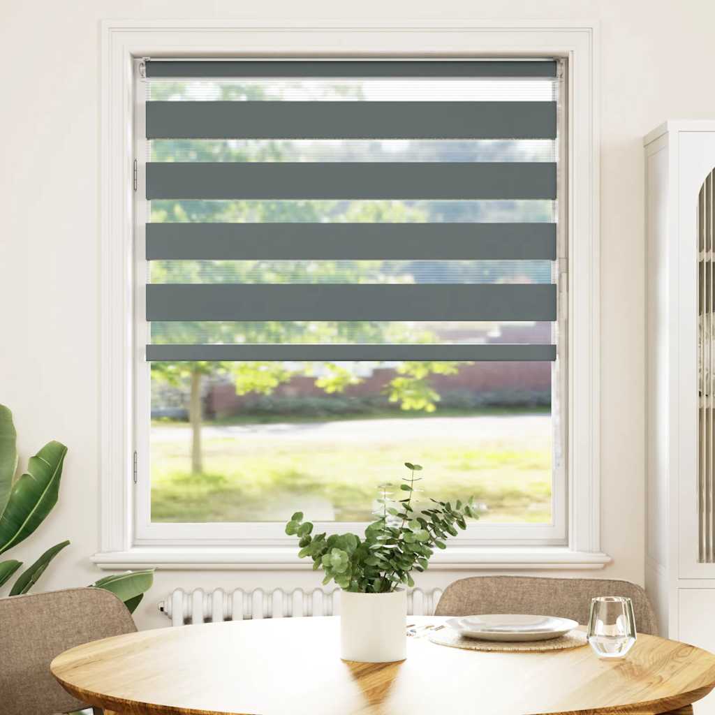 zebragardin mørkegrå 95x150 cm stofbredde 90,9 cm polyester