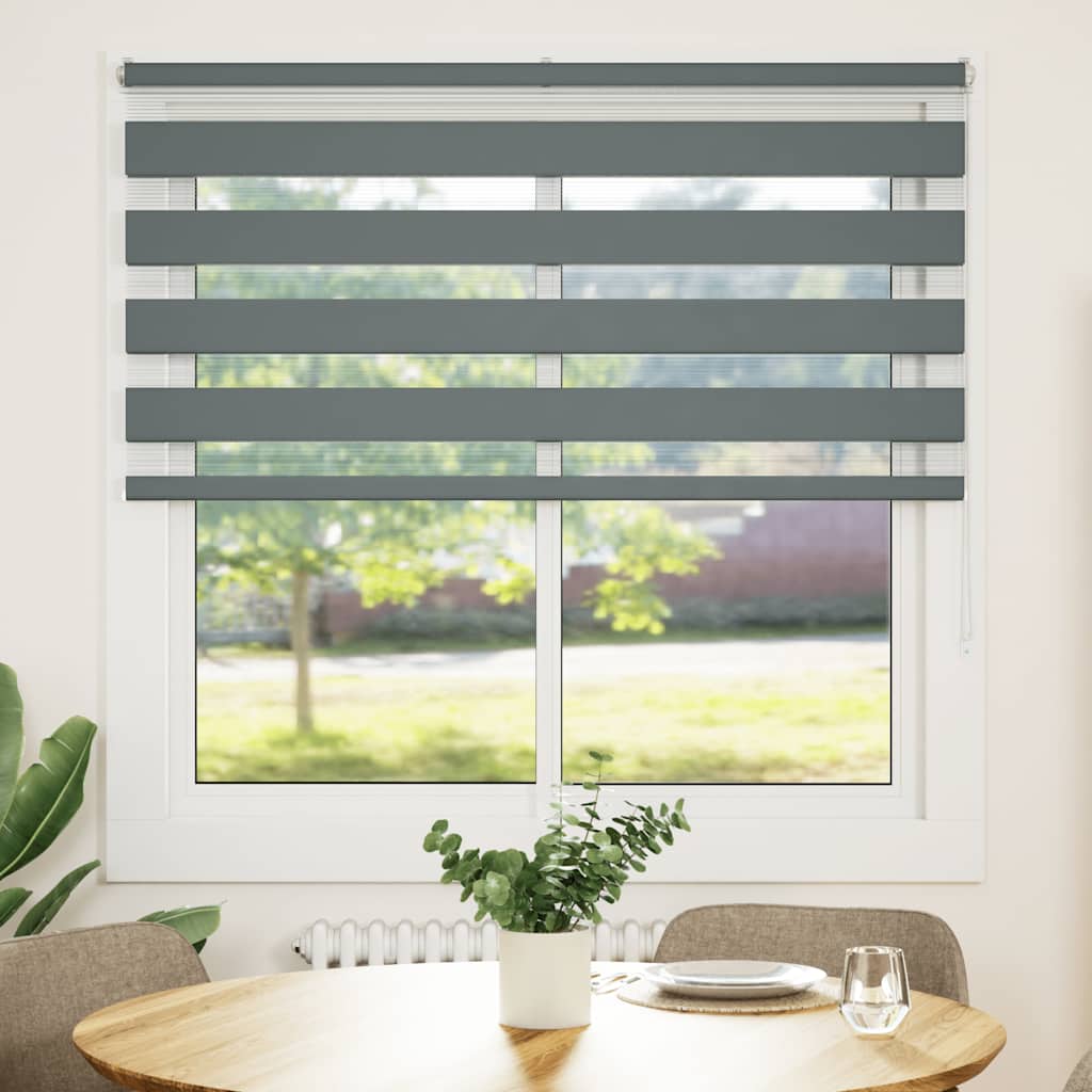 zebragardin mørkegrå 145x150 cm stofbredde 140,9 cm polyester