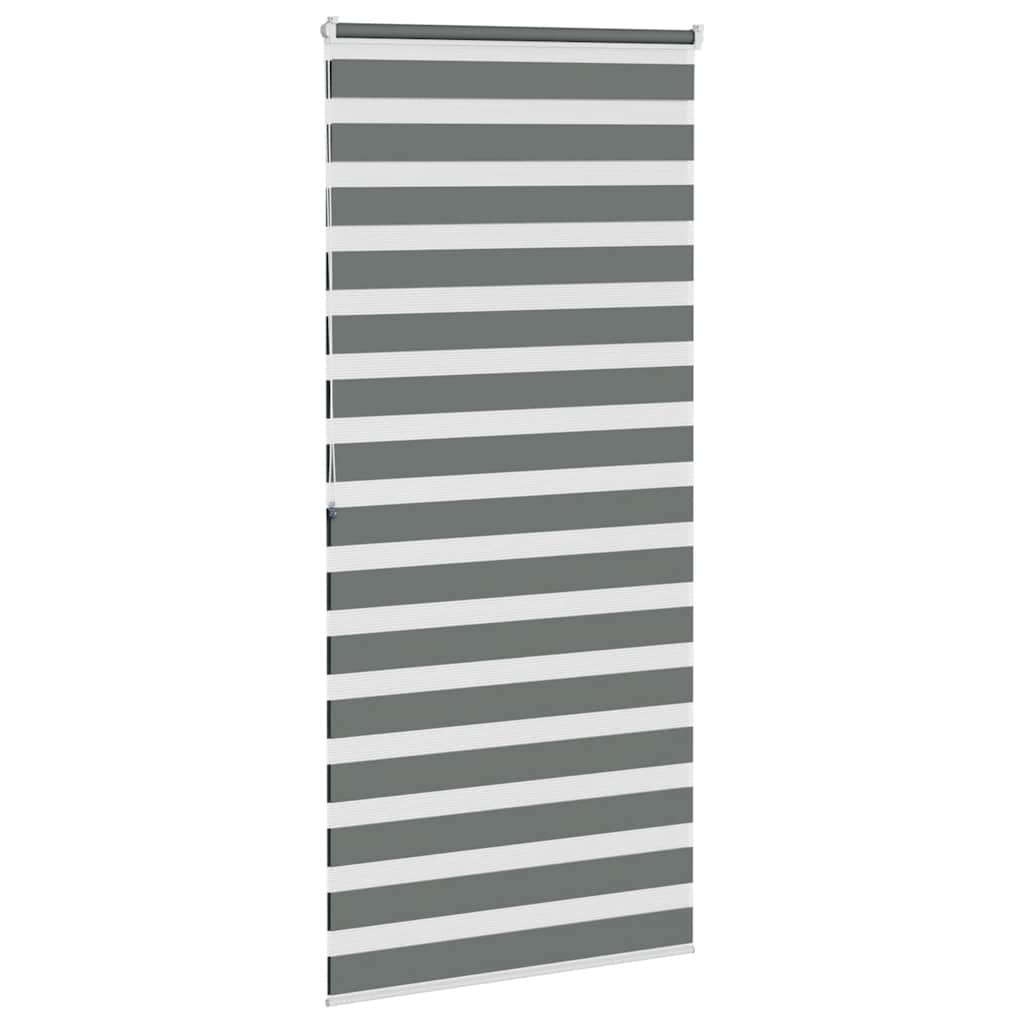 zebragardin mørkegrå 95x200 cm stofbredde 90,9 cm polyester