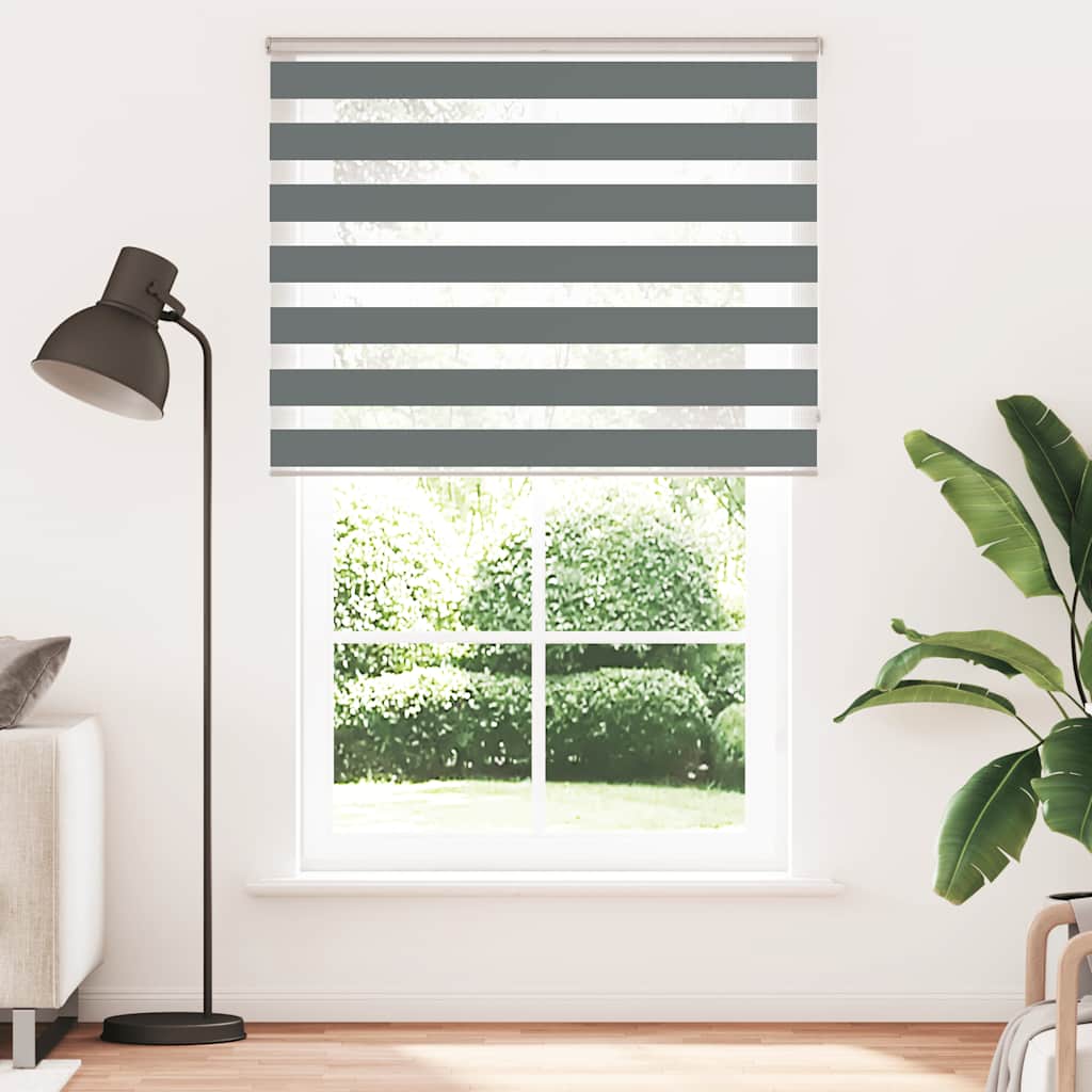 zebragardin mørkegrå 140x200 cm stofbredde 135,9 cm polyester