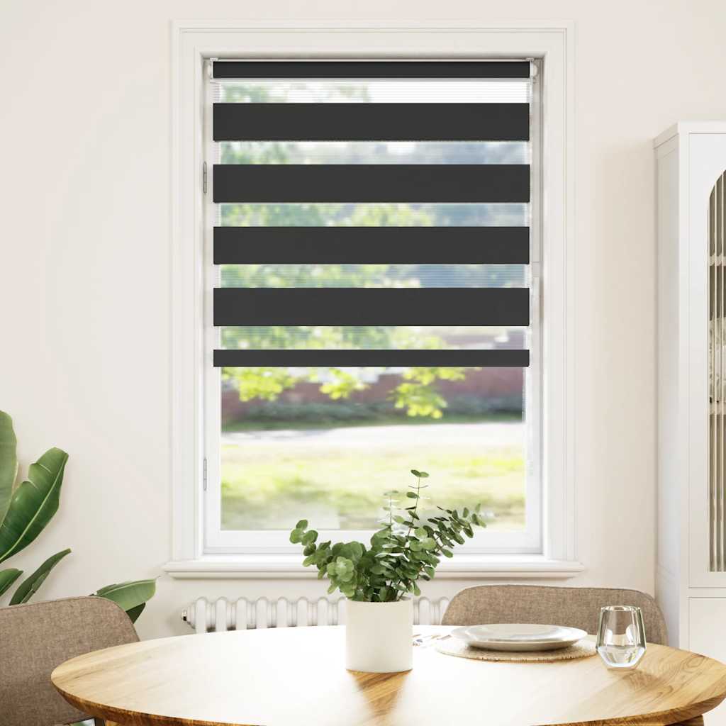 zebragardin sort 90x100 cm stofbredde 85,9 cm polyester