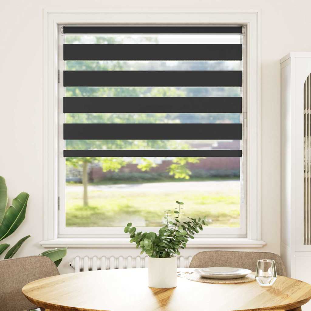 zebragardin sort 110x100 cm stofbredde 105,9 cm polyester