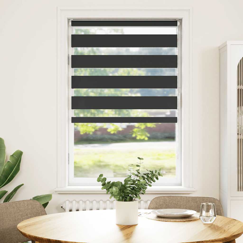 zebragardin sort 75x150 cm stofbredde 70,9 cm polyester