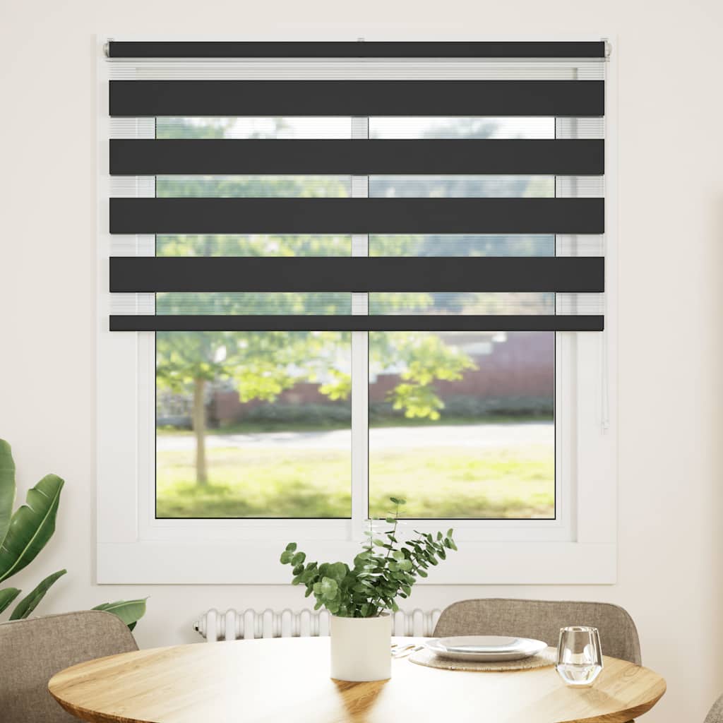 zebragardin sort 130x150 cm stofbredde 125,9 cm polyester