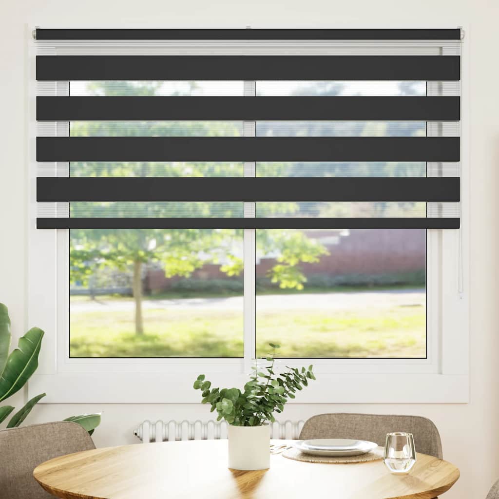 zebragardin sort 160x150 cm stofbredde 155,9 cm polyester