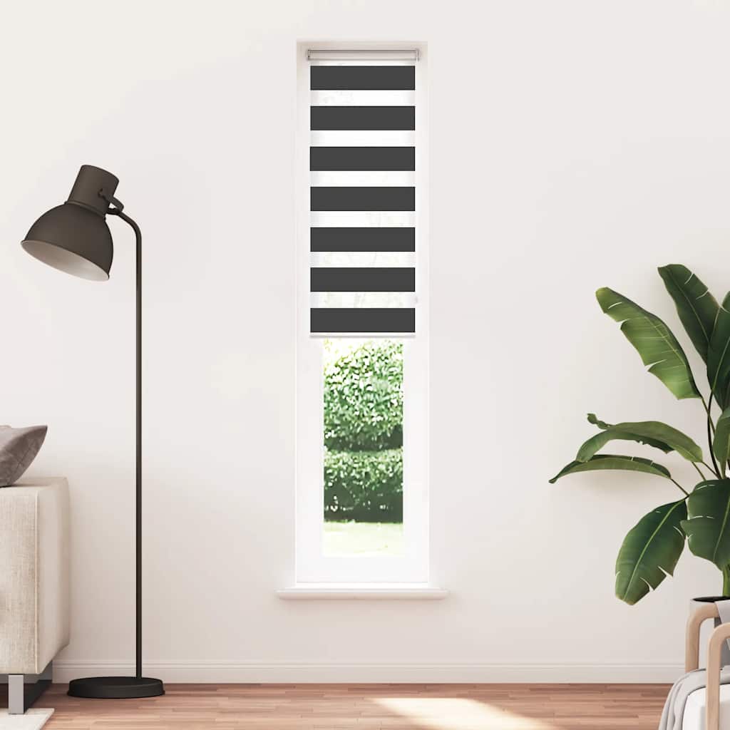 zebragardin sort 45x200 cm stofbredde 40,9 cm polyester