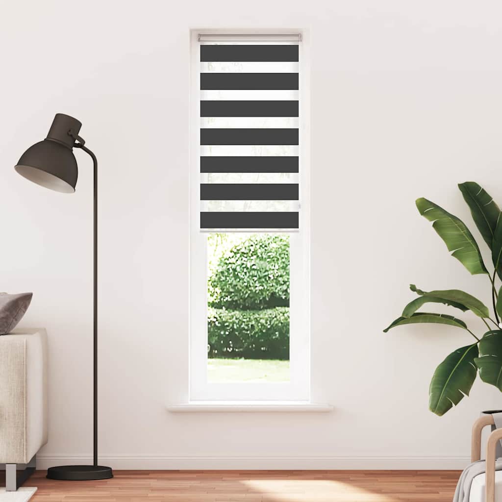 zebragardin sort 65x200 cm stofbredde 60,9 cm polyester