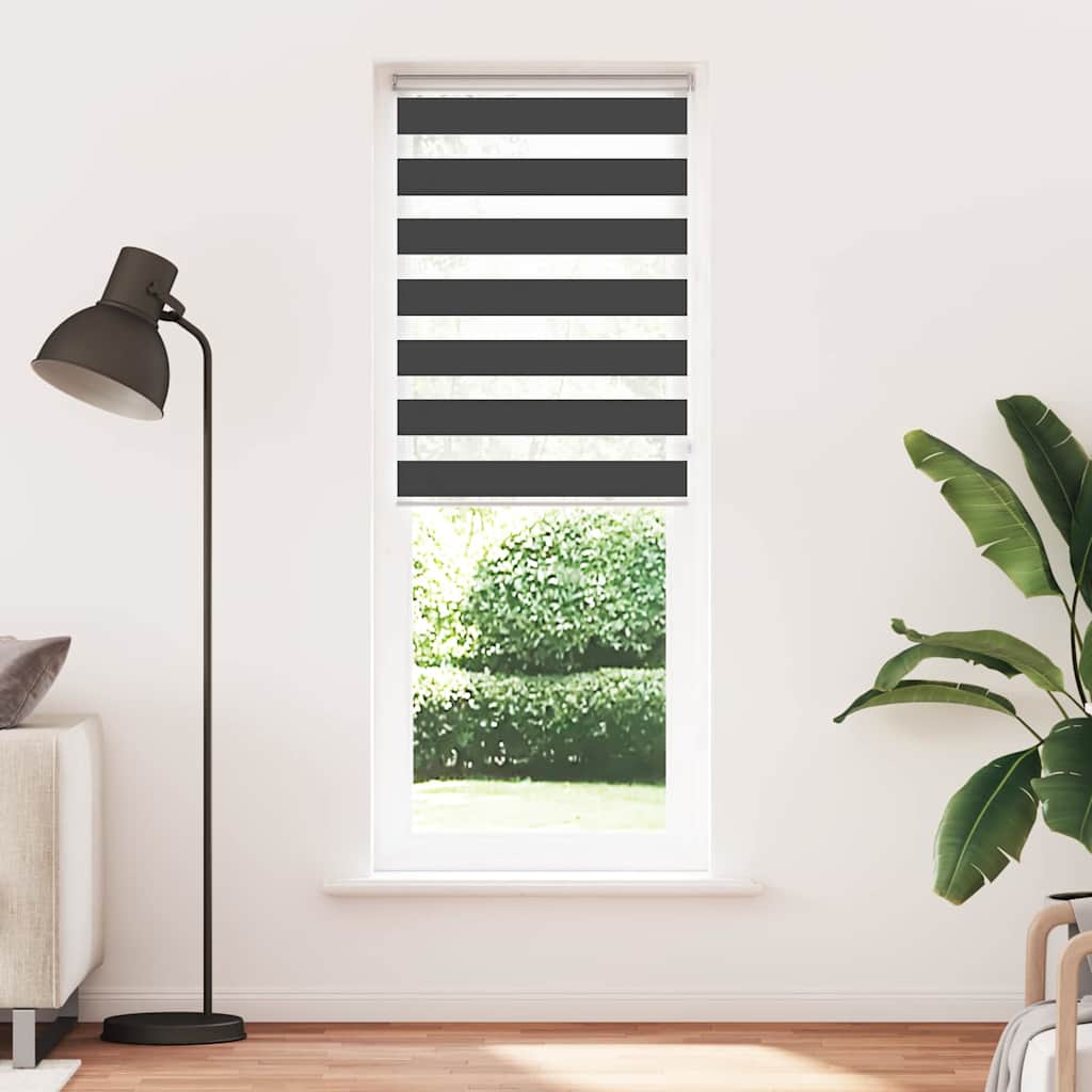 zebragardin sort 85x230 cm stofbredde 80,9 cm polyester
