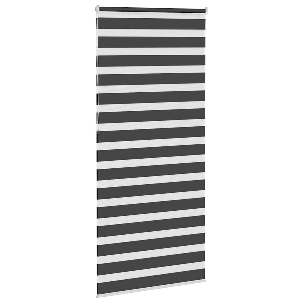 zebragardin sort 110x230 cm stofbredde 105,9 cm polyester