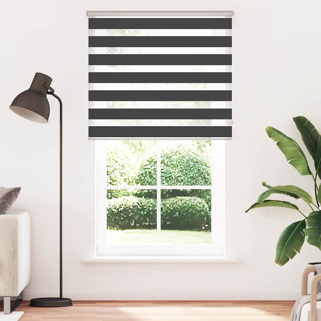 zebragardin sort 135x230 cm stofbredde 130,9 cm polyester